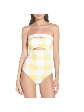 Onia Natalie Cutout Strapless One-Piece Swimsuit